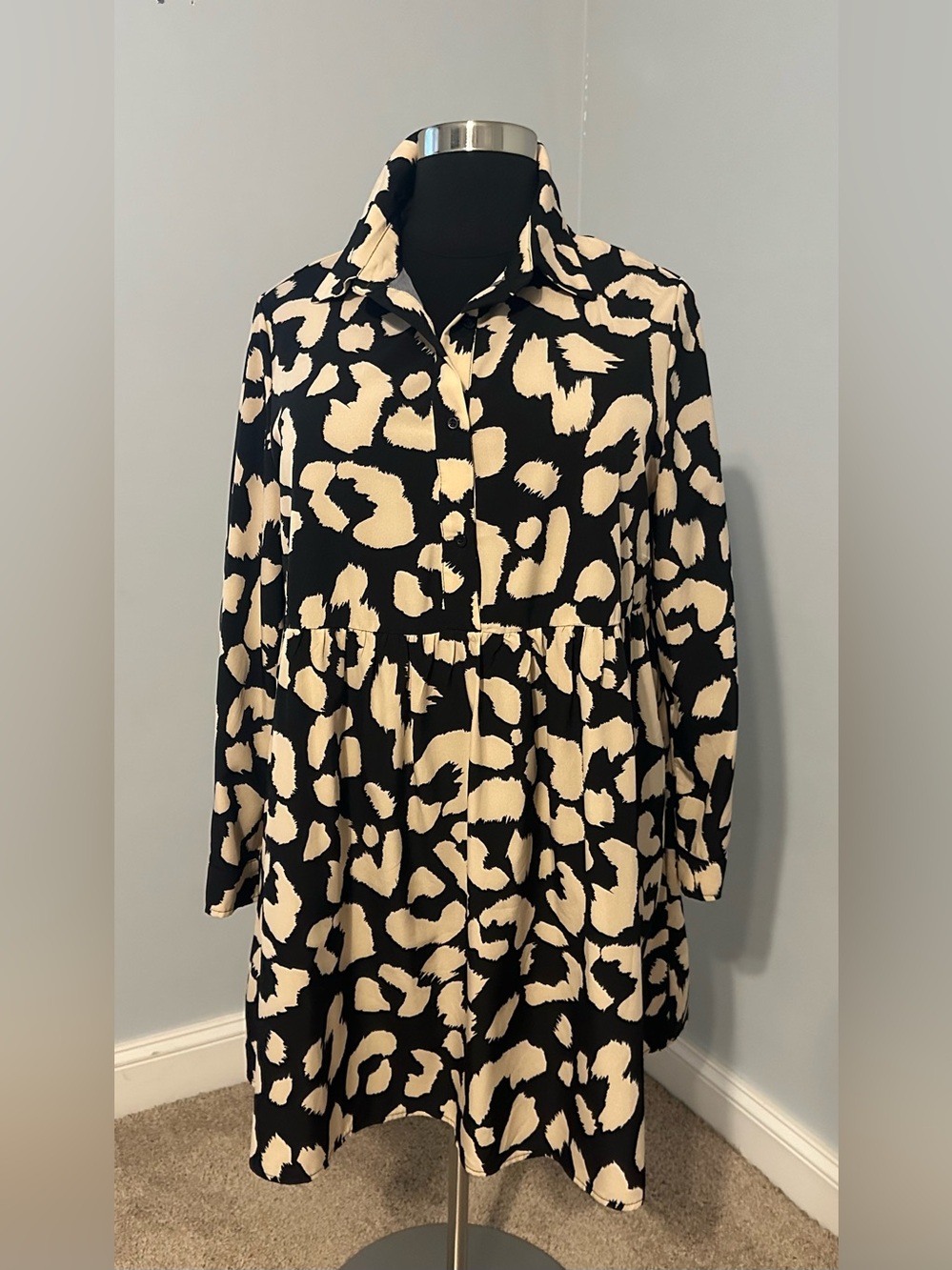 Shein  Long-Sleeve Shirt Dress 2x